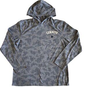 Men's MSX Michael Strahan COWBOYS Football Long Sleeve Hooded Shirt - Large
